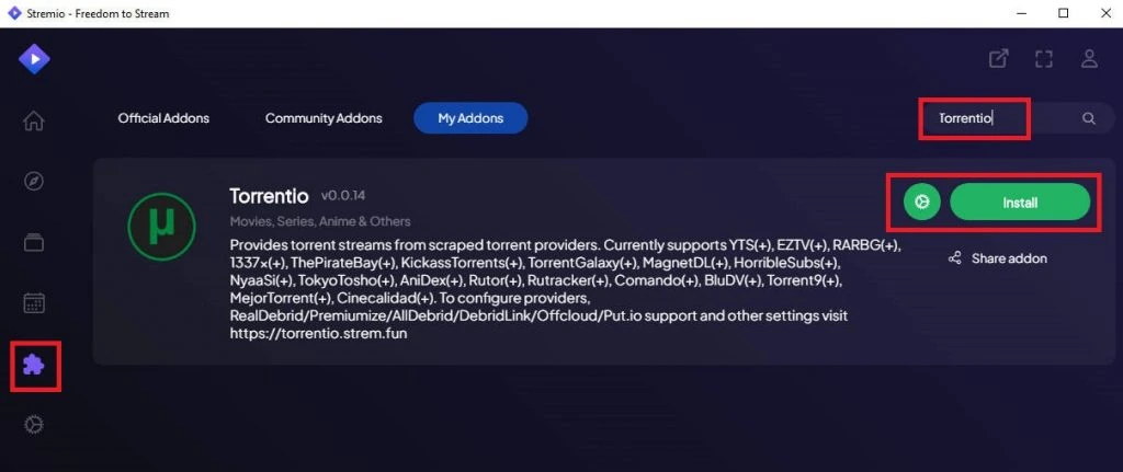 Instalación de Torrent