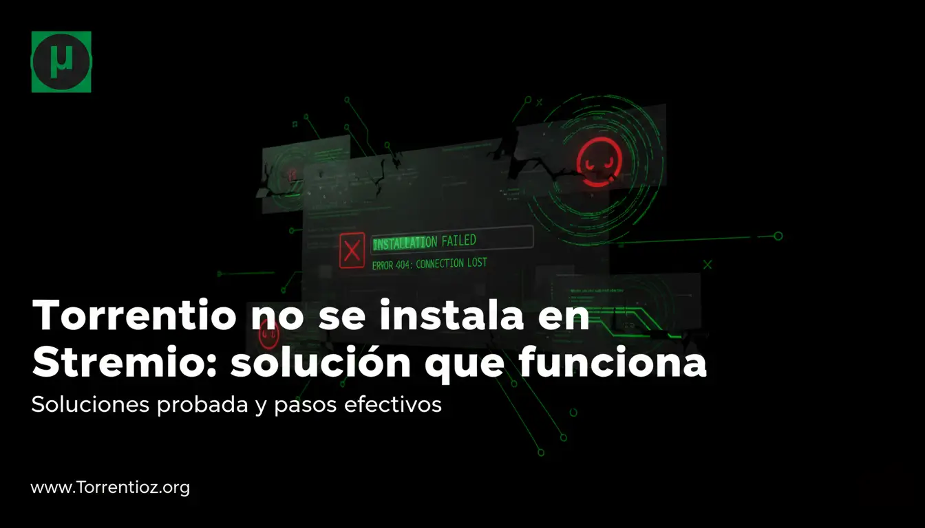 Torrentio no se instala en Stremio